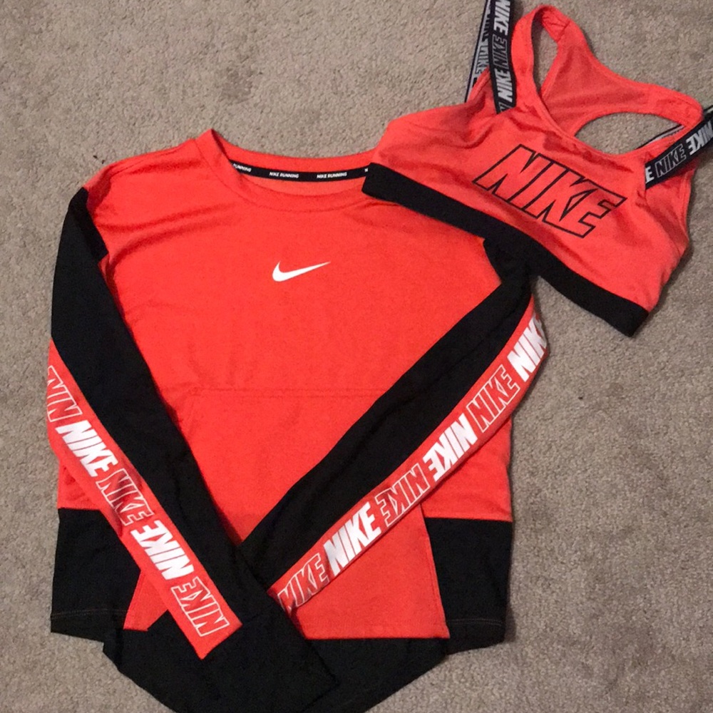 Nike Dry Fit top and Sports bra